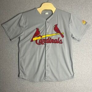 St. Louis Cardinals‎ Men's gRAY MLB Baseball Jersey Country Bob's Size XL